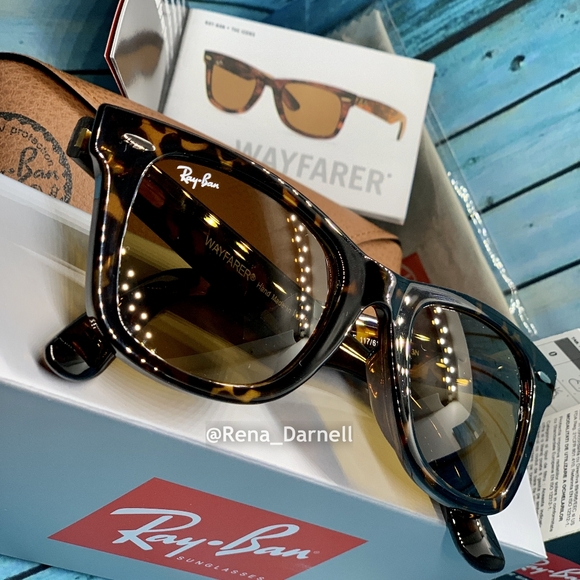 RayBan Wayfarer RB2140 Brown Tortoise New - Picture 9 of 14